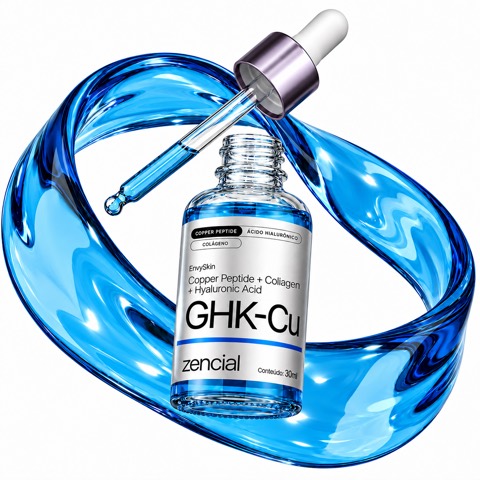 Sérum GHK-Cu Zencial com conta-gotas